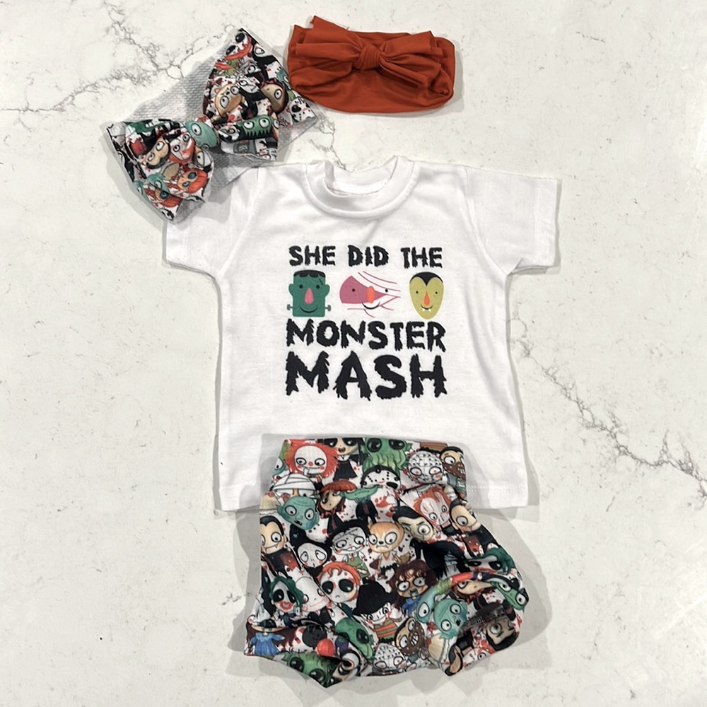 Halloween Monster Mash Outfit, 3-6 months